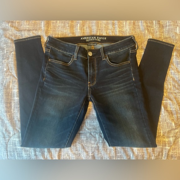 American Eagle 360 Super Stretch Skinny Jegging Dark Denim - size 6 - Picture 2 of 3